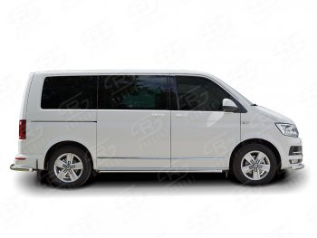 13 549 р. Правая защита порогов SLITKOFF из круглой трубы диаметром 63 мм v3  Volkswagen Caravelle  T6 - Transporter  T6  с доставкой в г. Керчь. Увеличить фотографию 3
