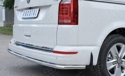 15 999 р. Защита заднего бампера (Ø42 мм, нержавейка, длинная версия) SLITKOFF Volkswagen Multivan T6 дорестайлинг (2016-2019)  с доставкой в г. Керчь. Увеличить фотографию 3