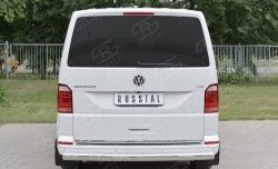11 599 р. Защита заднего бампера (Ø75x42 мм, нержавейка, длинная база) Russtal Volkswagen Transporter T6 дорестайлинг (2015-2019)  с доставкой в г. Керчь. Увеличить фотографию 4