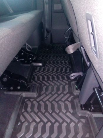 1 229 р. Коврики салона Aileron (3-ий ряд, короткая база) Volkswagen Caravelle T6 дорестайлинг (2015-2019)  с доставкой в г. Керчь. Увеличить фотографию 2