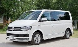 17 499 р. Защита переднего бампера (Ø63 мм, нержавейка, короткая база) SLITKOFF Volkswagen Transporter T6 дорестайлинг (2015-2019)  с доставкой в г. Керчь. Увеличить фотографию 3