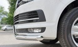 17 499 р. Защита переднего бампера (Ø63 мм, нержавейка, короткая база) SLITKOFF Volkswagen Transporter T6 дорестайлинг (2015-2019)  с доставкой в г. Керчь. Увеличить фотографию 4