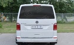 15 999 р. Защита заднего бампера (Ø42 мм, нержавейка, короткая база) SLITKOFF Volkswagen Multivan T6 дорестайлинг (2016-2019)  с доставкой в г. Керчь. Увеличить фотографию 2