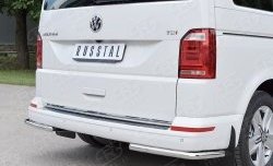 Защита заднего бампера (Ø42 мм, нержавейка, короткая база) SLITKOFF Volkswagen Caravelle  T5 - Transporter ( T5,  T6)