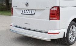15 799 р. Защита заднего бампера (Ø63 мм, нержавейка, короткая база) SLITKOFF Volkswagen Transporter T6 дорестайлинг (2015-2019)  с доставкой в г. Керчь. Увеличить фотографию 3