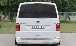 11 599 р. Защита заднего бампера (Ø75x42 мм, нержавейка, короткая база) Russtal Volkswagen Multivan T6 дорестайлинг (2016-2019)  с доставкой в г. Керчь. Увеличить фотографию 2