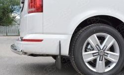 11 599 р. Защита заднего бампера (Ø75x42 мм, нержавейка, короткая база) Russtal Volkswagen Multivan T6 дорестайлинг (2016-2019)  с доставкой в г. Керчь. Увеличить фотографию 4