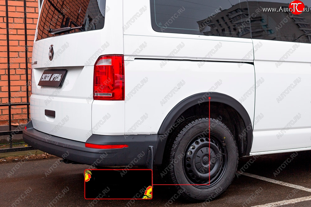 2 219 р. Накладка колесной арки RA (задняя правая)  Volkswagen Transporter  T6 (2015-2019) дорестайлинг (Поверхность глянец (под окраску), Неокрашенная)  с доставкой в г. Керчь