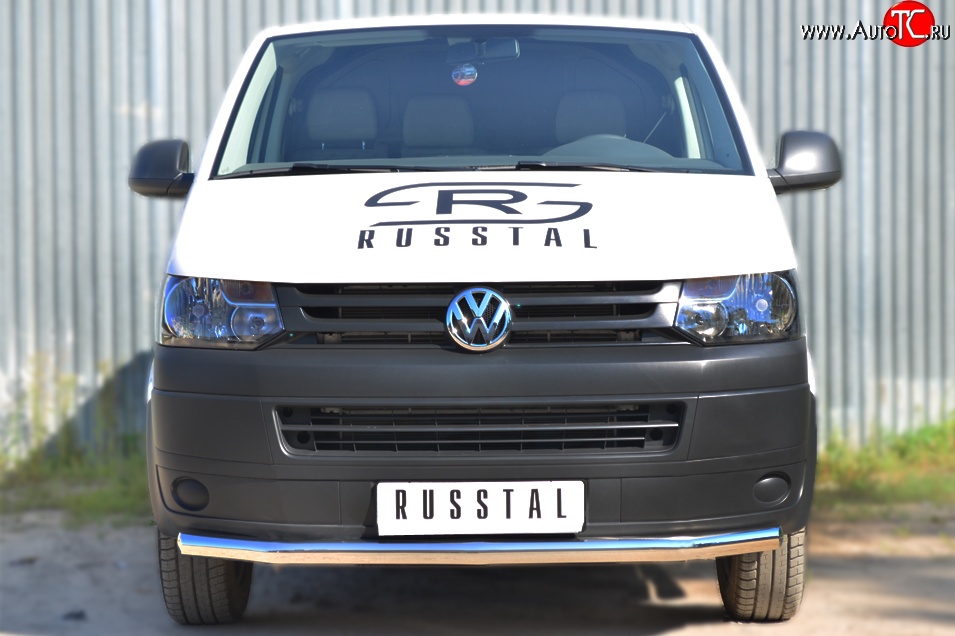 15 799 р. Одинарная защита переднего бампера диаметром 63 мм SLITKOFF  Volkswagen Transporter  T5 (2009-2015) рестайлинг  с доставкой в г. Керчь