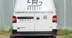 Защита заднего бампера (Ø63 мм, нержавейка) SLITKOFF Volkswagen Caravelle  T5 - Transporter  T5