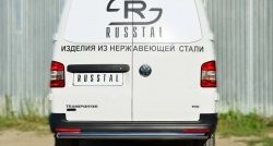 15 799 р. Защита заднего бампера (Ø63 мм, нержавейка) SLITKOFF Volkswagen Transporter T5 рестайлинг (2009-2015)  с доставкой в г. Керчь. Увеличить фотографию 4