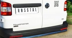 Защита заднего бампера (Ø63 мм, нержавейка) SLITKOFF Volkswagen Caravelle  T5 - Transporter  T5