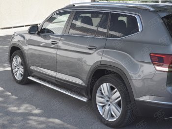 21 099 р. Пороги труба 120х60 Russtal (овал с проступью) Volkswagen Teramont CA1 дорестайлинг (2016-2020)  с доставкой в г. Керчь. Увеличить фотографию 4