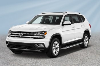 Пороги с листом d57 Slitkoff Volkswagen Teramont CA1 дорестайлинг (2016-2020)