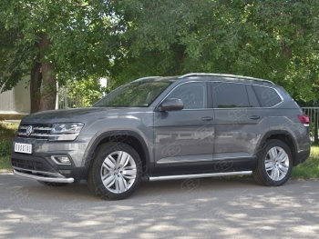 18 299 р. Защита переднего бампера (Ø63 мм, нержавейка) SLITKOFF  Volkswagen Teramont  CA1 (2016-2020) дорестайлинг  с доставкой в г. Керчь. Увеличить фотографию 2
