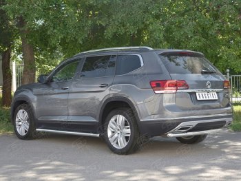 15 249 р. Защита заднего бампера (Ø63 мм, нержавейка) SLITKOFF  Volkswagen Teramont  CA1 (2016-2020) дорестайлинг  с доставкой в г. Керчь. Увеличить фотографию 2