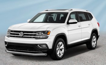 Защита переднего бампера Slitkoff (Ø 76 мм). Volkswagen Teramont  CA1 (2016-2020) дорестайлинг (Сталь с полимерным покрытием. Цвет: серебристый)
