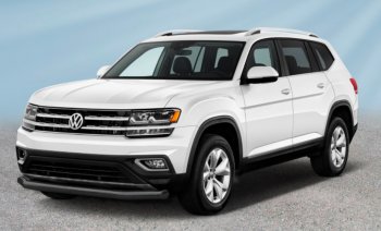 Защита переднего бампера Slitkoff (Ø 76 мм). Volkswagen Teramont  CA1 (2016-2020) дорестайлинг (Сталь с полимерным покрытием. Цвет: черный)