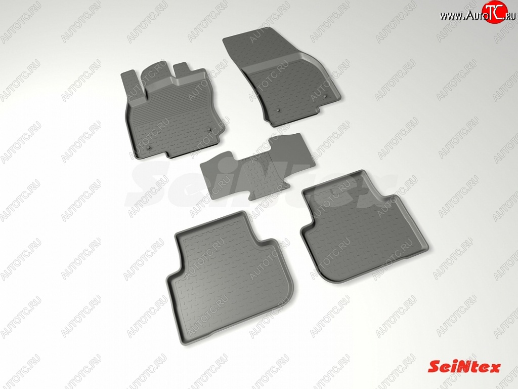 3 199 р. Износостойкие коврики в салон с высоким бортом SeiNtex Premium 4 шт. (резина) Volkswagen Tiguan Mk2 дорестайлинг (2016-2020)  с доставкой в г. Керчь