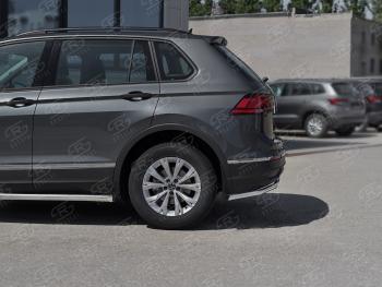 14 399 р. Защита заднего бампера (Ø42 мм, нержавейка, NOT R-LINE) SLITKOFF  Volkswagen Tiguan  Mk2 (2020-2022) рестайлинг  с доставкой в г. Керчь. Увеличить фотографию 3