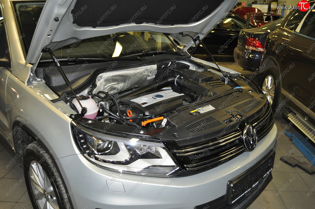 2 499 р. Упоры капота Russtal Volkswagen Tiguan NF рестайлинг (2011-2017)  с доставкой в г. Керчь