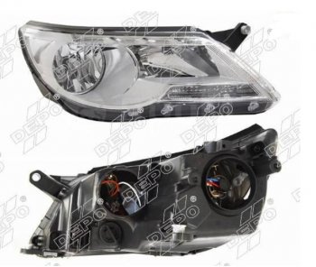 Правая фара (с электрокорректором) DEPO Volkswagen Tiguan  NF (2006-2011) дорестайлинг