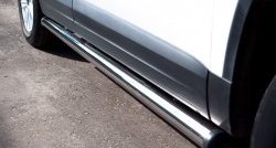 12 299 р. Защита порогов из круглой трубы диаметром 63 мм (Track & Field) Russtal Volkswagen Tiguan NF рестайлинг (2011-2017) (Защита порогов с со скосами на торцах (вариант 1))  с доставкой в г. Керчь. Увеличить фотографию 6