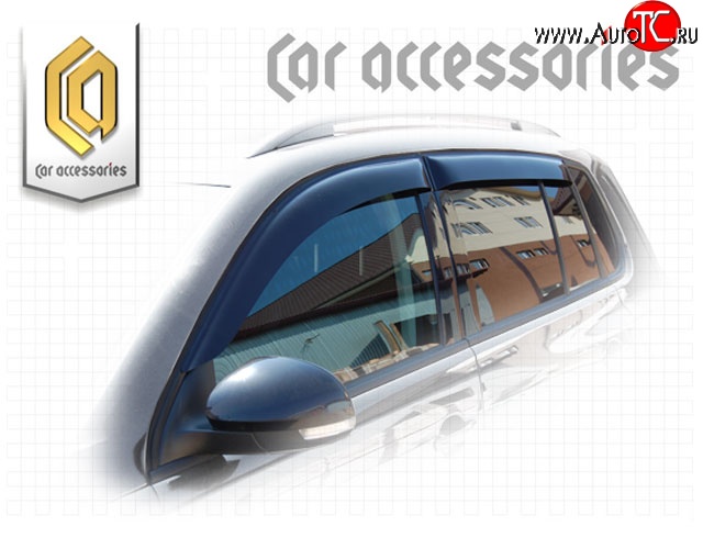 2 079 р. Комплект дефлекторов окон CA Plastic  Volkswagen Tiguan  NF (2006-2011) дорестайлинг (Classic полупрозрачный, Без хром.молдинга)  с доставкой в г. Керчь