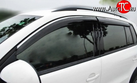 3 199 р. Дефлекторы окон (ветровики) Novline 4 шт Volkswagen Tiguan NF дорестайлинг (2006-2011)  с доставкой в г. Керчь