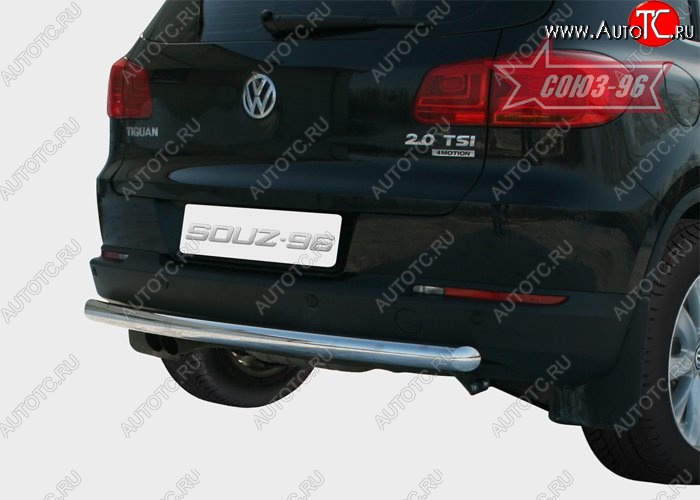 10 574 р. Защита заднего бампера Souz-96 (d60) Volkswagen Tiguan NF дорестайлинг (2006-2011)  с доставкой в г. Керчь
