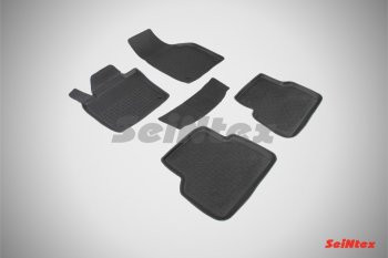 Износостойкие резиновые коврики в салон с высоким бортом Seintex Volkswagen Tiguan  NF (2006-2017) дорестайлинг, рестайлинг