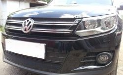 2 099 р. Сетка на бампер Sport&Style Russtal (черная) Volkswagen Tiguan NF рестайлинг (2011-2017)  с доставкой в г. Керчь. Увеличить фотографию 2