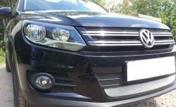 1 539 р. Сетка на бампер Sport&Style Russtal (хром) Volkswagen Tiguan NF рестайлинг (2011-2017)  с доставкой в г. Керчь. Увеличить фотографию 2