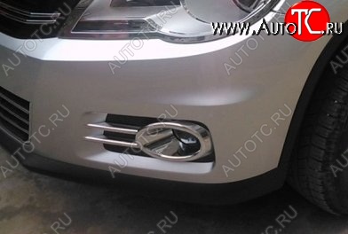 3 599 р. Подиумы противотуманных фар СТ Volkswagen Tiguan NF рестайлинг (2011-2017)  с доставкой в г. Керчь
