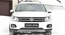 1 239 р. Зимняя заглушка решетки переднего бампера (Track & Field) РА Volkswagen Tiguan NF рестайлинг (2011-2017)  с доставкой в г. Керчь. Увеличить фотографию 3