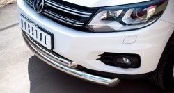 20 349 р. Защита переднего бампера (2 трубыØ76 и 63 мм, нержавейка, Track & Field) SLITKOFF Volkswagen Tiguan NF рестайлинг (2011-2017)  с доставкой в г. Керчь. Увеличить фотографию 3