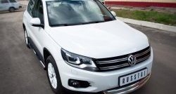 20 349 р. Защита переднего бампера (2 трубыØ76 и 63 мм, нержавейка, Track & Field) SLITKOFF Volkswagen Tiguan NF рестайлинг (2011-2017)  с доставкой в г. Керчь. Увеличить фотографию 4