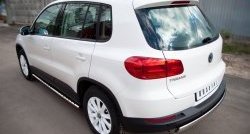 16 649 р. Защита порогов для ног из овальной трубы диаметром 75x42 мм (Track & Field) Russtal Volkswagen Tiguan NF рестайлинг (2011-2017)  с доставкой в г. Керчь. Увеличить фотографию 2