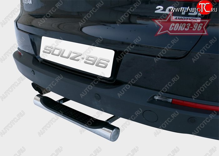 15 569 р. Защита заднего бампера с проступью Souz-96 (d76) Volkswagen Tiguan NF рестайлинг (2011-2017)  с доставкой в г. Керчь