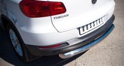 16 999 р. Одинарная защита заднего бампера из трубы диаметром 76 мм (Sport & Style) SLITKOFF  Volkswagen Tiguan  NF (2011-2017) рестайлинг  с доставкой в г. Керчь. Увеличить фотографию 4
