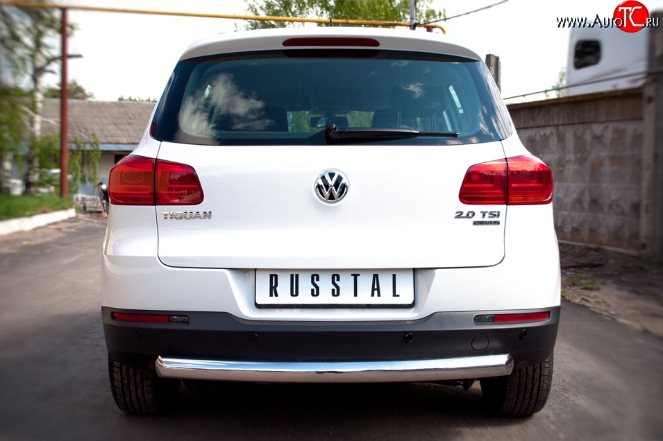 16 999 р. Защита заднего бампера (Ø76 мм, нержавейка,Track & Field) SLITKOFF Volkswagen Tiguan NF рестайлинг (2011-2017)  с доставкой в г. Керчь