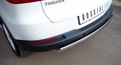 11 599 р. Защита заднего бампера (Ø75x42 мм, нержавейка) Russtal Volkswagen Tiguan NF рестайлинг (2011-2017)  с доставкой в г. Керчь. Увеличить фотографию 3
