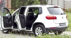 2 199 р. Накладки порожков салона RA Volkswagen Tiguan NF рестайлинг (2011-2017) (Комплект (передние+задние))  с доставкой в г. Керчь. Увеличить фотографию 2