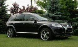 9 649 р. Накладки на колёсные арки CT Volkswagen Touareg GP рестайлинг (2006-2010) (Неокрашенные)  с доставкой в г. Керчь. Увеличить фотографию 2