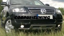8 349 р. Накладка на передний бампер King Kong v2 Volkswagen Touareg GP дорестайлинг (2002-2007) (Неокрашенная)  с доставкой в г. Керчь. Увеличить фотографию 3