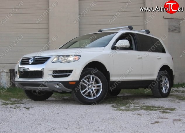 8 399 р. Накладка на передний бампер King Kong Volkswagen Touareg GP рестайлинг (2006-2010) (Неокрашенная)  с доставкой в г. Керчь