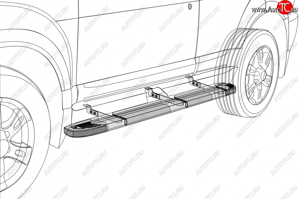 17 749 р. Порожки для ног на Slitkoff Premium  Volkswagen Touareg  GP (2002-2010) дорестайлинг, рестайлинг (Silver)  с доставкой в г. Керчь