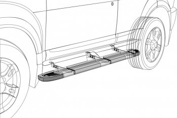 17 749 р. Порожки для ног на Slitkoff Standart  Volkswagen Touareg  GP (2002-2010) дорестайлинг, рестайлинг (Silver)  с доставкой в г. Керчь. Увеличить фотографию 4