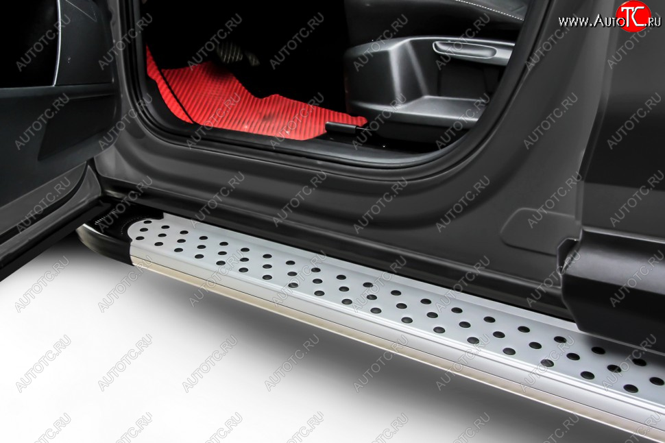 17 749 р. Порожки для ног на Slitkoff Standart  Volkswagen Touareg  GP (2002-2010) дорестайлинг, рестайлинг (Silver)  с доставкой в г. Керчь