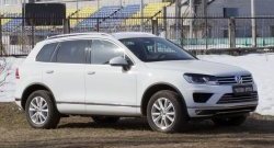 1 029 р. Реснички на фары RA Volkswagen Touareg 2 NF рестайлинг (2014-2018) (Неокрашенные)  с доставкой в г. Керчь. Увеличить фотографию 2